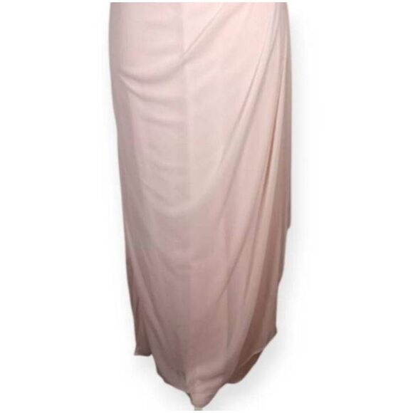 DAVID'S BRIDAL PINK ONE SHOULDER GOWN SZ.2 EUC - Picture 4 of 7